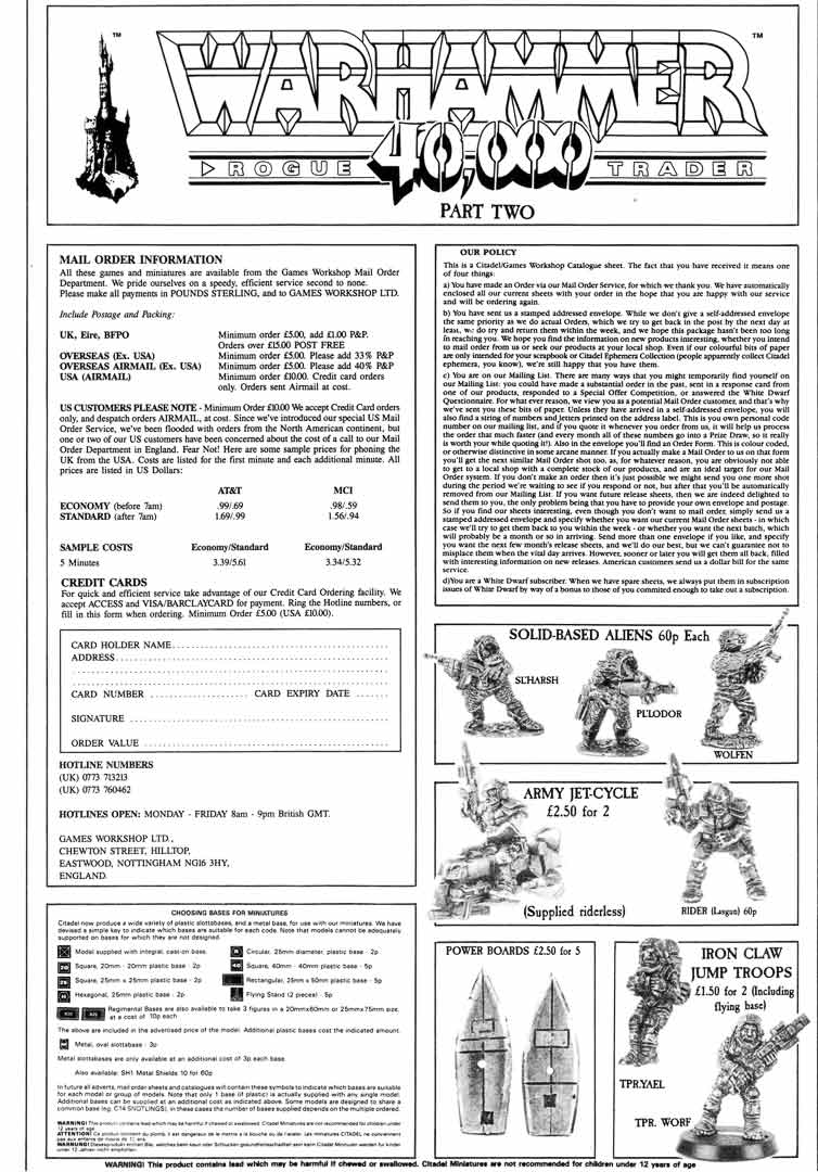 1988 Rogue Trader Flyer 2