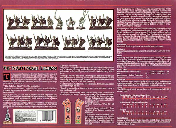 The Nightmare Legion Banner - Box Back