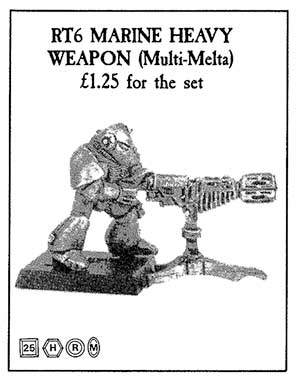 RT6 Space Marine Heavy Weapon (Multi-Melta) - RT1 Flyer (Feb 88)