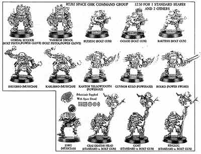 RT202 Space Ork Command Group  - Jan 88 flyer