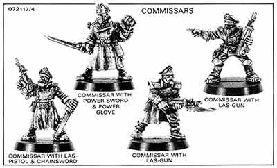 072117/4 Imperial Guard Commisars - WD118 (Oct 1989)