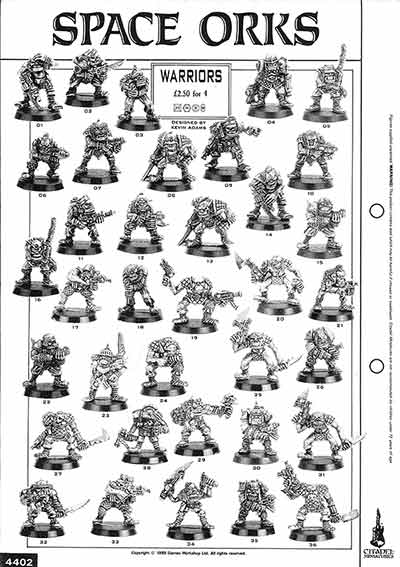4402 Space Orks - Aug 88 Flyer