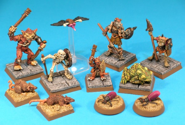 Bugbear, Giant Rat I, Giant Rat II, Skeleton, Stirge, Kobold, Fire Beetle II, Gnoll, Giant Toad, Fire Beetle I, and Orc